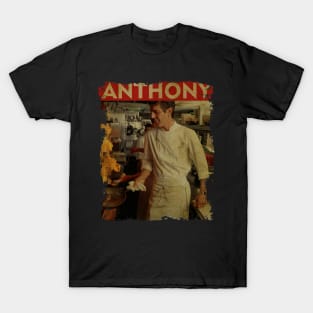 TEXTURE ART- Anthony Bourdain - RETRO STYLE T-Shirt